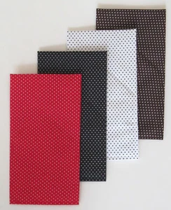 POCKET SQUARE - Polka Dot Flat Top CUSTOM Folded & Sewn - just slip in pocket - Picture 1 of 12