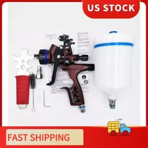 Pistola pulverizadora 600 ml HVLP boquilla de 1,3 mm con regulador de presión pulverización de superficie de automóvil - Imagen 1 de 8