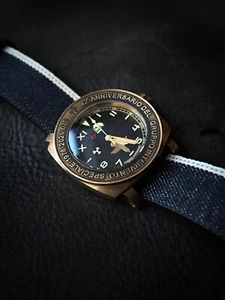 Retro Big Bronze Automatic Watches PT5000 Automatic Mechanical sport Men Watch - Picture 1 of 24
