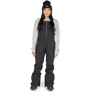 DC Collective Softshell Bib Snowboard Pants, Womens Black Size XL - Picture 1 of 10