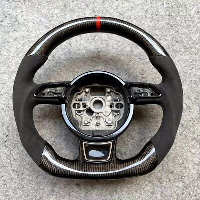 New Alcantara Carbon Fiber Steering Wheel For Audi A7 A5 B8 RS5 RS7 S3 S4 - Изображение 1 из 4