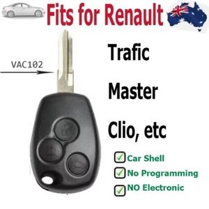 Remote Key Shell Case Fob Suitable for Renault Trafic Master Clio Modus VAC102 - Picture 1 of 2