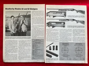 Vintage 1982 Weatherby Models 82 & 92 Print Ad Magazine Article Accuracy & Specs - Picture 1 of 9