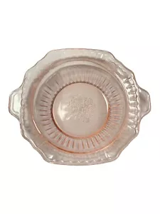 Vintage Pink Depression Glass Serving Bowl Anchor Hocking Mayfair Open Rose - Picture 1 of 6