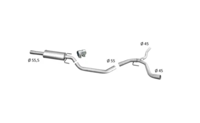 Silenziatore centrale marmitta centrale per Opel Vectra C 2.2 direct Z22YH GTS - Immagine 1 di 3