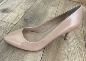 INC Nude Heeled Leather Shoes Size 9.5 W - Picture 1 of 5