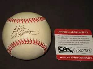 WSC PHILLIES GREAT CURT SIMMONS AUTOGRAPHED BASEBALL NICE SIGNATURE CAS COA - Picture 1 of 2