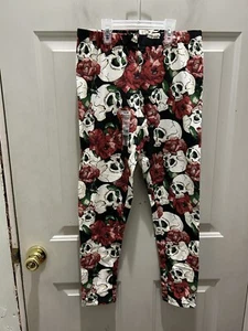 New!NO BOUNDARIES Floral/Skull Legging. Size M(7-9). Great Casual Legging! - Picture 1 of 3