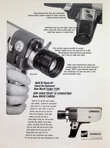 VINTAGE 1960s Print Ad ~ GAF/Ansco Titan IV 8mm Movie Camera ~ Hold it! Zoom it! - Picture 1 of 1