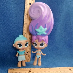 Blume Dolls Teile Shorts Tops matschig geformtes Haar OK blau grün lila Stern Brötchen - Bild 1 von 4