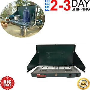 CAMP STOVE PROPANE 2 Burner Outdoor Camping Adjustable Portable Cooking Gas NEW