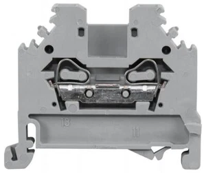 2 Conductor Through Terminal Block 35Mm Din Rail Cage Clamp 28Awg To 12Awg 24A - Picture 1 of 2