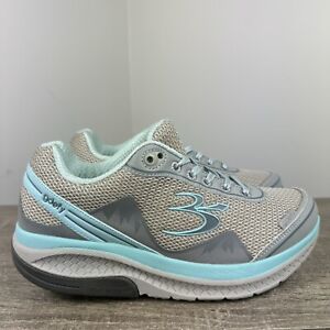 GDEFY by Gravity Defyer Mighty Womens Size 9 XW Gray Blue Walking Comfort Shoes