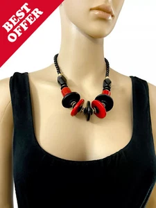 N7654 Tribal Bold Resin Handmade Collar Women TIBET Boho Gypsy Necklace Jewelry - Picture 1 of 9