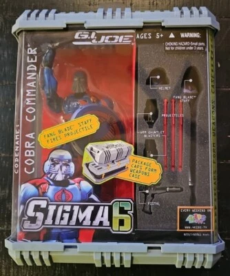 GI JOE, SIGMA 6, 2005 COBRA COMMANDER Colmillo Hoja Bastón Armas Estuche. NUEVO EN CAJA (F44) Foto 1 de 3