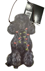 Black Poodle Dog Christmas Holiday Ornament decoration NEW - Picture 1 of 2