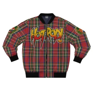 Hot Rod! Rowdy Roddy Piper Pit Crew Kilt Muster WWF WCW Herren AOP Bomberjacke - Bild 1 von 22