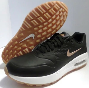 Nike Air Max 1 Women's Golf Shoes Size 8.5 Black/Bronze/White/GUM AQ0865-002 - Picture 1 of 12