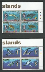 2007 Turtles & Whales in Corner Blocks of 4 Complete Mint Unhinged as per Scan - Picture 1 of 1