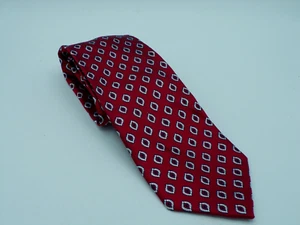 JoS.A. Bank Executive Collection Seidenkrawatte Herren rot/silber geometrisches Design - Bild 1 von 5