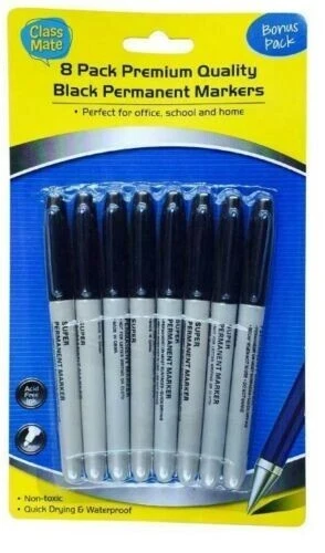 Black Colour Markers Permanent Marker Pen Bulk Fine Point - image 1 of 1