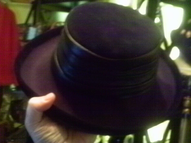 KOKIN BROWN WOOL BLACK SUEDE & LEATHER DELUXE DESIGNER FALL HAT BOHO CHIC - Image 1 of 4