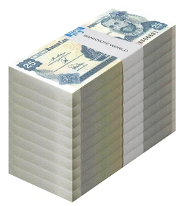 Nicaragua 25 Centavos de Cordoba, 1991 ND, P-170a.2, UNC X 1000 PCS Brick - Picture 1 of 2