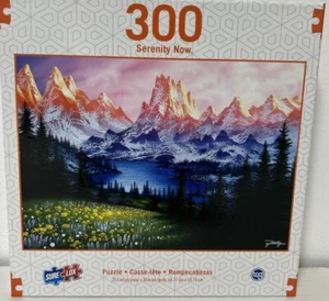 Sure Lox “Serenity Now”  300 Pc Jigsaw Puzzle Complete Nature Mountains Lake - Picture 1 of 12