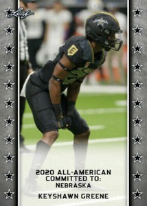 KEYSHAWN GREENE 2020 LEAF 1ST ARMY ALL-AMERICAN ROOKIE CARD #65! NEBRASKA!
