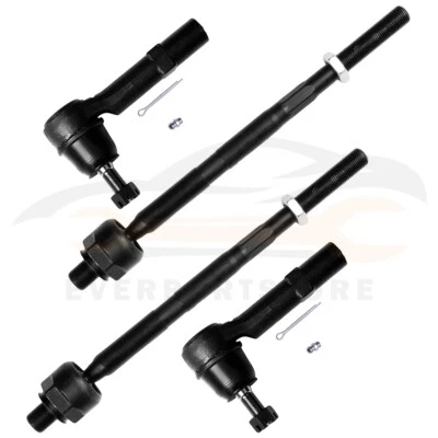 4x Fit For 2009-2016 2017 Chevrolet Traverse Inner Outer Tie Rod End Links - Изображение 1 из 4