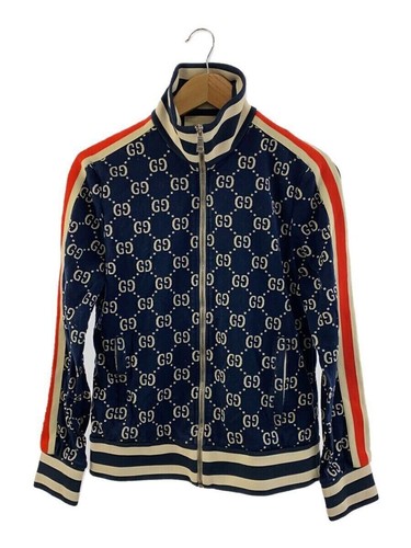 Giacca Gucci Altri GG Jacquard Cotone 18AW S Poliestere Navy 496919 X9V05 Usata