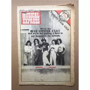BLUE OYSTER CULT NME MAGAZINE AUG 21 1976 - BLUE OYSTER CULT COVER + FEATURE INS - Picture 1 of 1