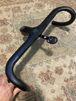 Black Inc integrated handlebar 90 mm x 42 cm road gravel bike carbon barstem - Image 1 of 4