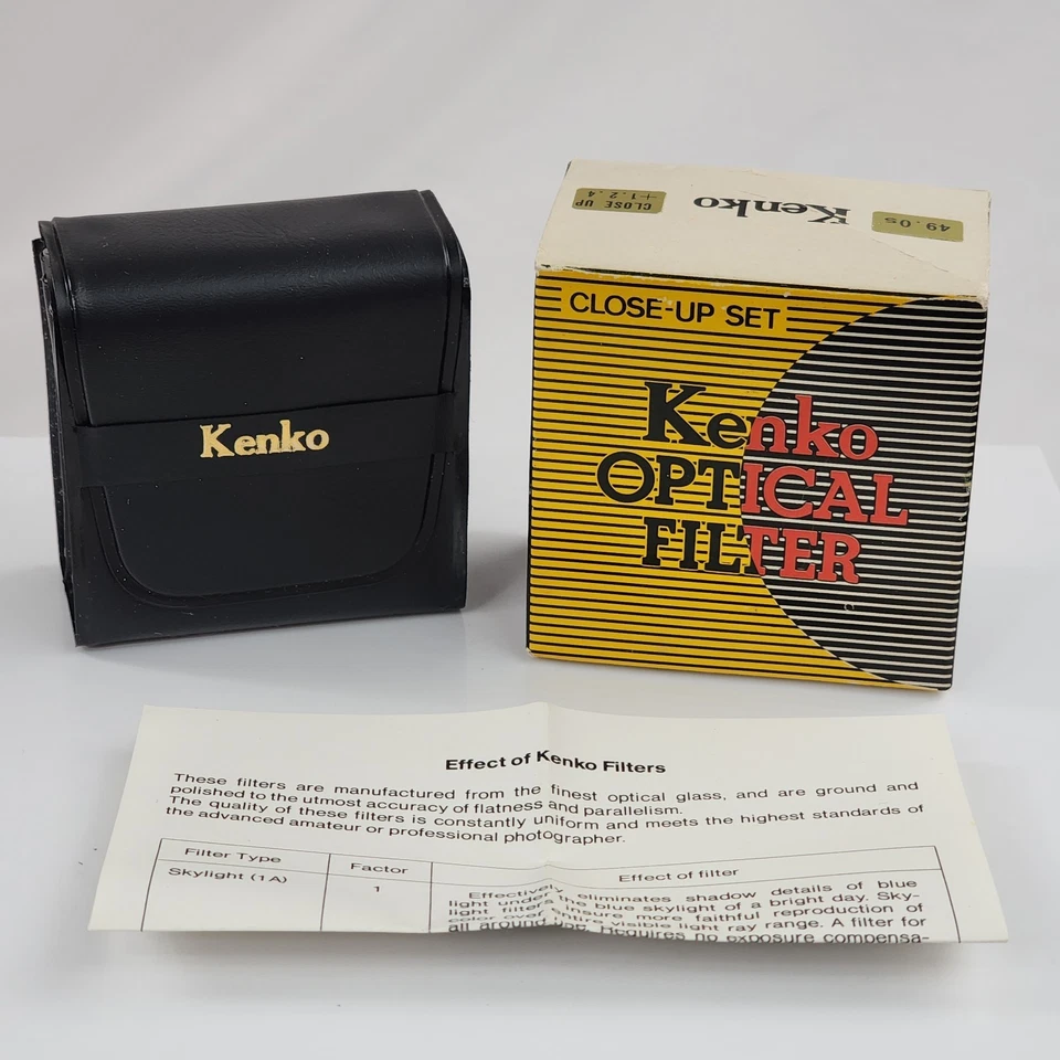 Vintage Kenko 49.0S NO.2 Camera Optical Filter Close-Up Set +1.2.4 49mm New  - Image 1 of 4