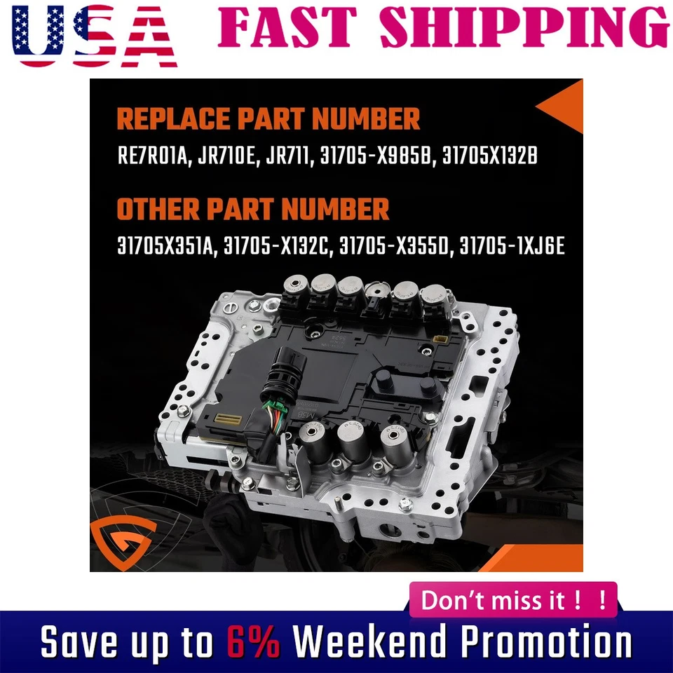 Cuerpo de válvula y solenoide para Infinity Q50 2014 2015 3,7 L 31705-X132B RE7R01A ¡RÁPIDO! Foto 1 de 4