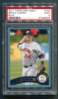 2011 Topps Pro Debut Bryce Harper Blue 113/309 PSA 9 MINT - Image 1 of 2