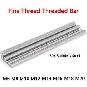 M6 M8 M10 M12 M14 - M20 Fine Thread A2 Stainless Steel Threaded Rod Bar Studding - Picture 1 of 7
