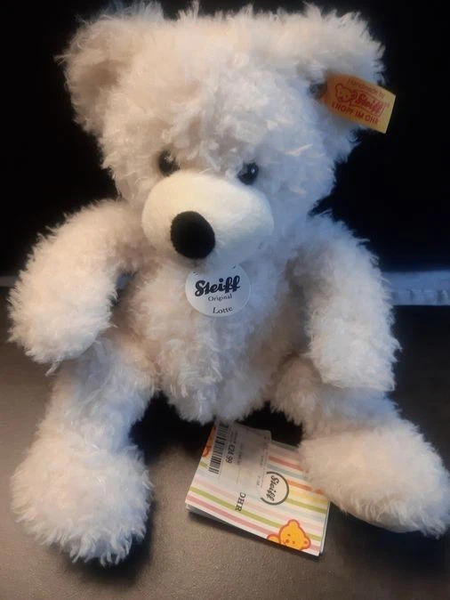 Steiff Teddybär Lotte, 28 cm H, neu, unbespielt, mit Etikett und Fahne - Bild 1 von 1