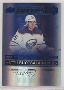 2021 Credentials Debut Ticket Access Blue /99 Arttu Ruotsalainen #92 Rookie RC - Picture 1 of 3