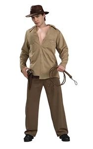VESTIDO ELEGANTE PARA HOMBRE ADULTO CON LICENCIA DE LUJO MUSCLE INDIANA JONES DISFRAZ DE HALLOWEEN - Imagen 1 de 2