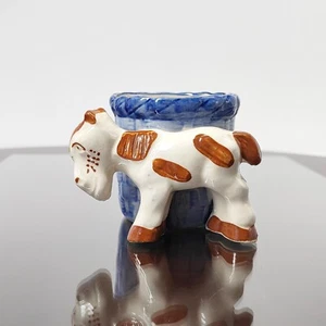Jarrón de colección años 40-50 ocupado Japón burro carro lápices de cerámica pequeños - Imagen 1 de 10