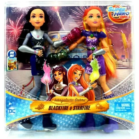 DC Super Hero Intergalactic Sisters Blackfire & Starfire 12” Deluxe Doll 2 Pack Cover