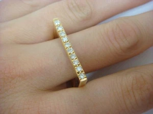 UNIQUE SQUARE 18K YELLOW GOLD, 0.40CT T.W. DIAMONDS RING, 9.7 GRAMS, SIZE 9 - Picture 1 of 12