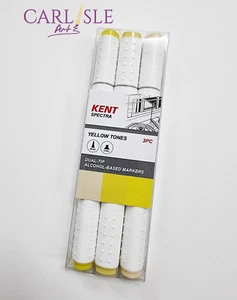 Kent Spectra Graphic Design Markers - Yellow Tones Set Of 3 - Picture 1 of 4