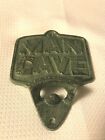 Cast Iron Green Man Cave Bar Wall Mounted Beer Lover's Bottle Opener Home Decor