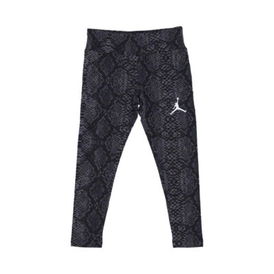 Sz Large NIKE Jordan Girls Essential Snake Blk Grey White Leggings 45B314 023 - Image 1 of 4