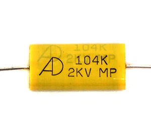 10pc MPA Metallized Polypropylene Capacitor 104 0.1uF 2KV 2000V K ±10% Axial AID - Picture 1 of 3