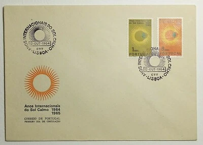 1964 Portugal International Year of the Quiet Sun First Day Cover SG #1252-1253 - Image 1 of 2