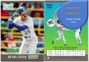 Cartes de baseball Fleer Ultra 1991 - U-Pick from list - Photo 1 sur 137