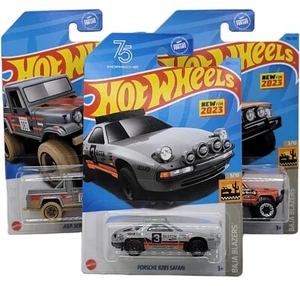 Hot Wheels Lot Of 3 Baja Blazers Jeep ‘73 J10 & Scrambler , Porsche Safari New - Picture 1 of 6